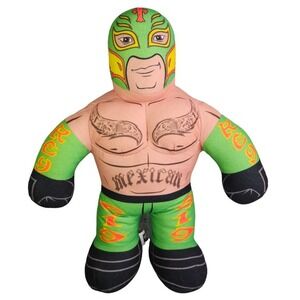 WWE Rey‎ Mysterio Plush Doll 2011 Brawlin Buddies Wrestling Talk Stuffed Toy 16"